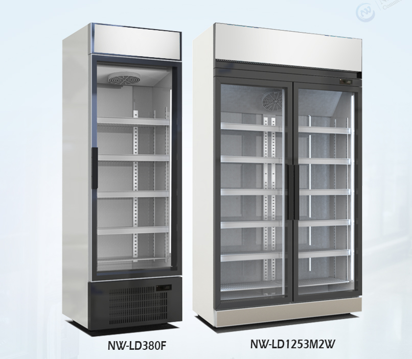 lass door GDM and commercial freezer